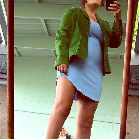 VINTAGE LANDS END corduroy blazer GREEN - Picture 2 of 8